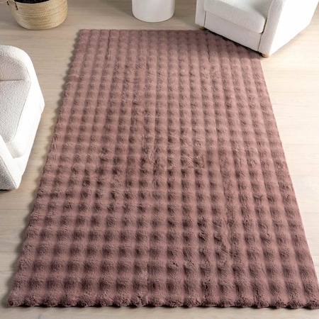 Nuloom Jeni Solid Faux Rabbit Machine Washable Area Rug 5ft x 8ft HJWR02N-508
